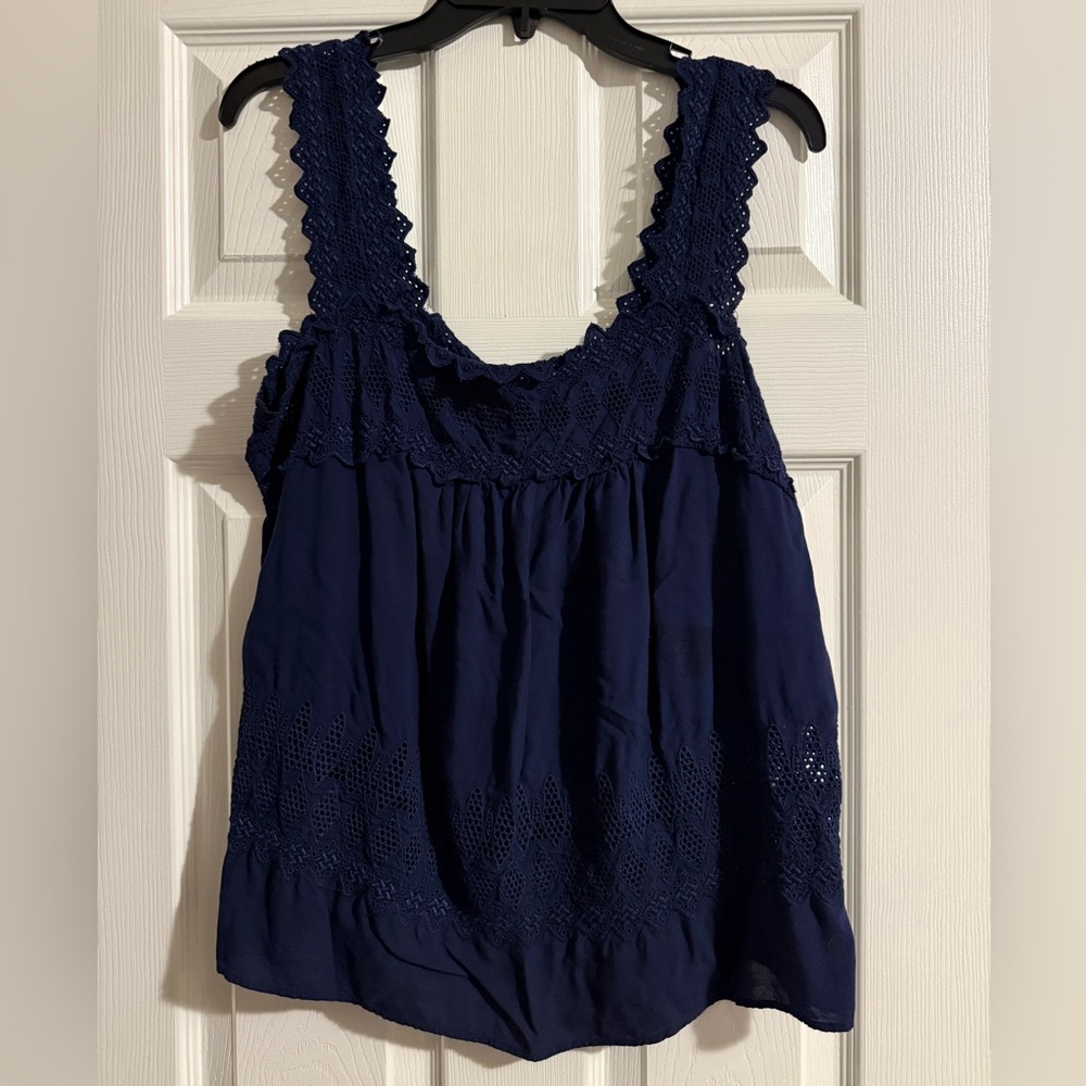 Old Navy Dark Blue Square Neck Tank Top
